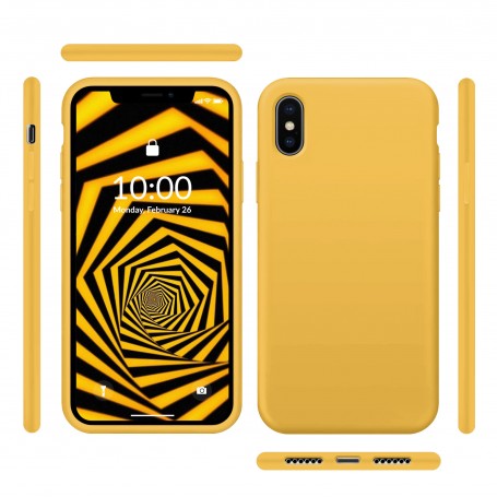 Funda Silicona para Apple iPhone X / Xs Amarillo Cítrico - Librephonia