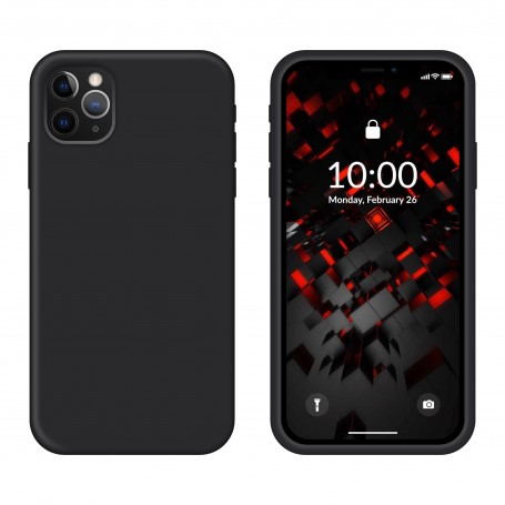 Funda Silicona para Apple iPhone 11 Pro Negro - Librephonia