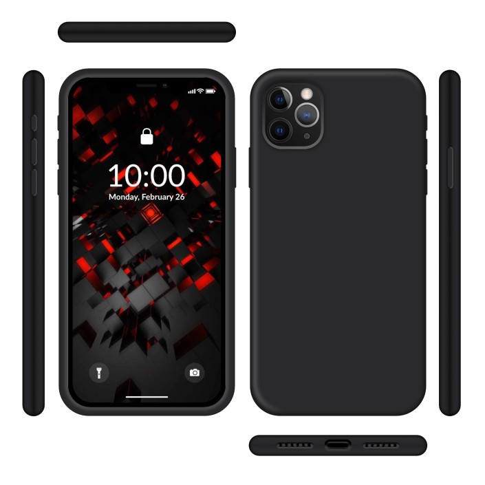 Funda Silicona para Apple iPhone 11 Pro Negro -...