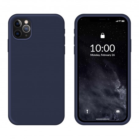 Funda Silicona para Apple iPhone 11 Pro Azul Medianoche - Librephonia