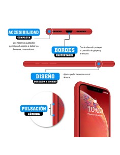 Funda Silicona para Apple iPhone 11 Pro Rojo - Librephonia 2