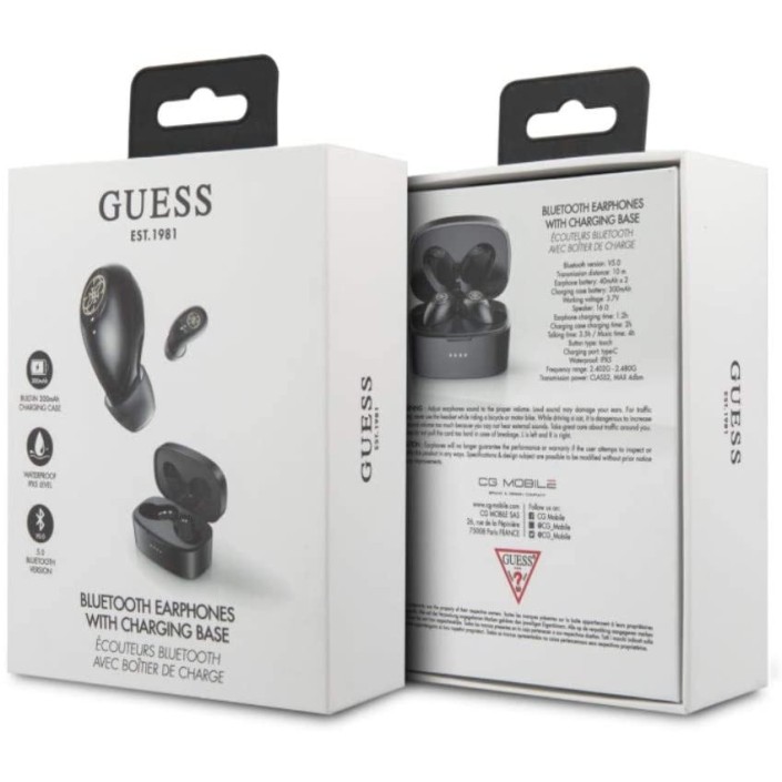 Auriculares Guess Inalámbricos 4H Negro -...