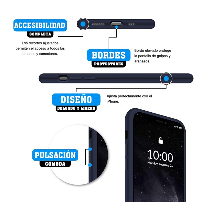 Funda Silicona para Apple iPhone 11 Pro Max...