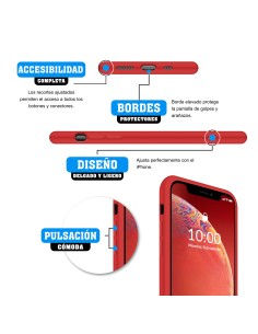 Funda Silicona para Apple iPhone 11 Pro Max Rojo -... 2