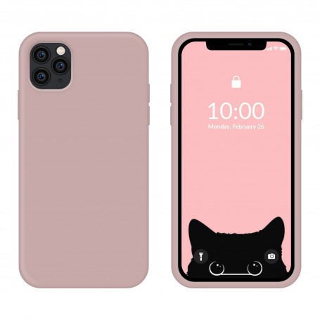 Funda Silicona para Apple iPhone 11 Pro Max Rosa Arena - Librephonia