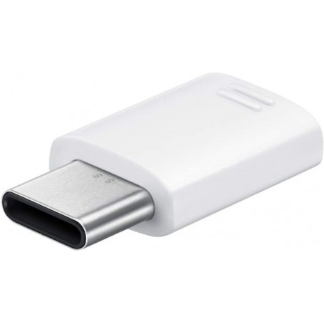 Adaptador Conector Original Samsung micro USB a USB-C EE-GN930BW Blanco