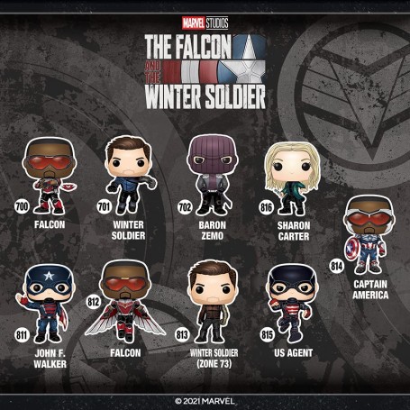 Funko Pop! Marvel El Halcón Y El Soldado De Invierno Agente De Estados Unidos Modelo 815 | 51631