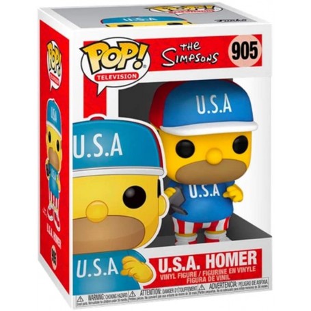 Figura Funko POP! Los Simpsons Homer USA Modelo 905 | 52962