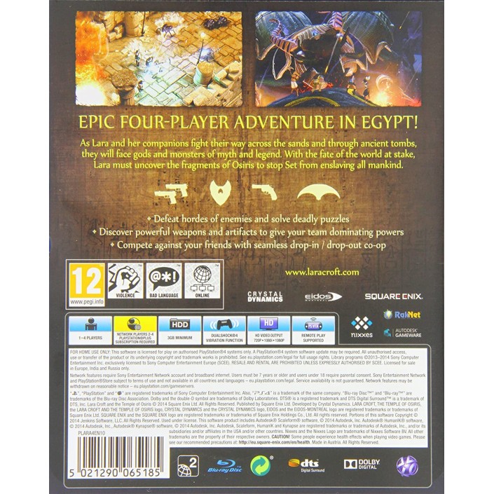 Juego Lara Croft y el templo de Osiris Para...