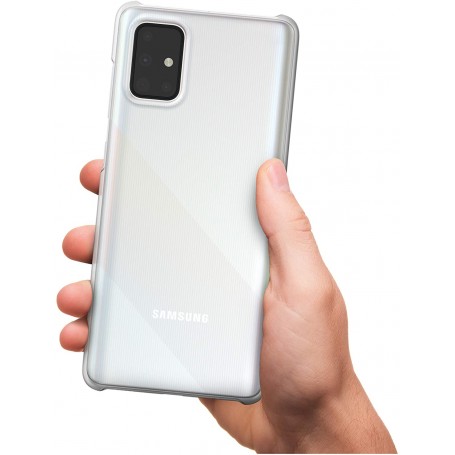 Funda Rígida para Samsung Galaxy A71 Transparente Modelo Premium GP-FPA715WSATW