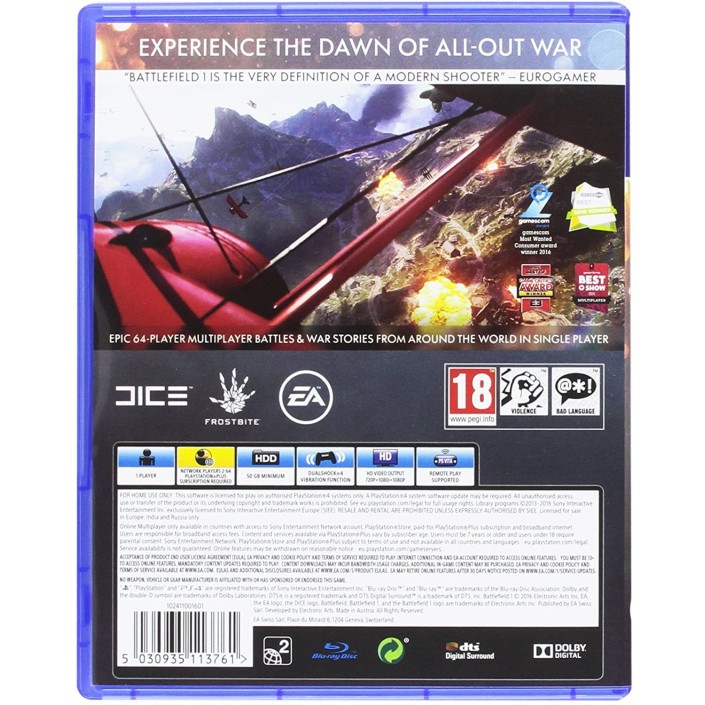 Juego Battlefield 1 Para Playstation 4 | PS4