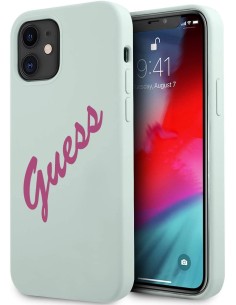 Funda Guess Vintage de silicona para iPhone 12 mini color...