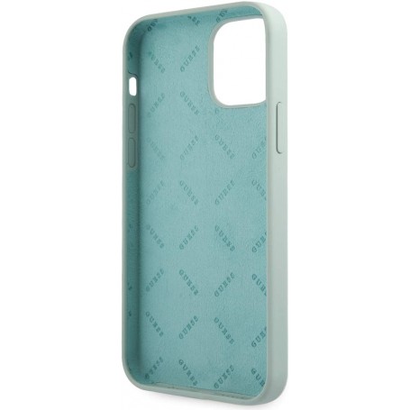 Funda Guess Vintage de silicona para iPhone 12 mini color Turquesa