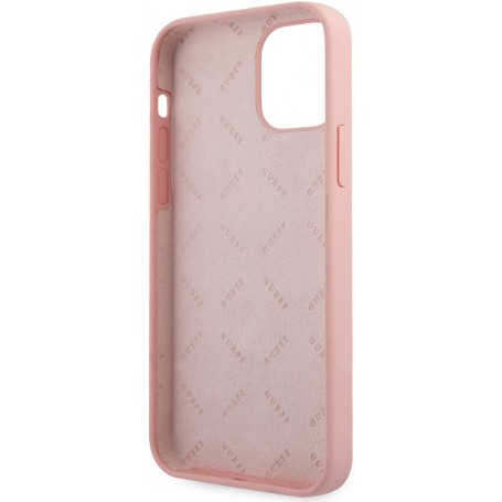 Funda Guess Vintage de silicona para iPhone 12 mini color Rosa