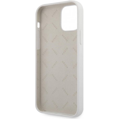 Funda Guess Vintage de silicona para iPhone 12 mini color Blanco
