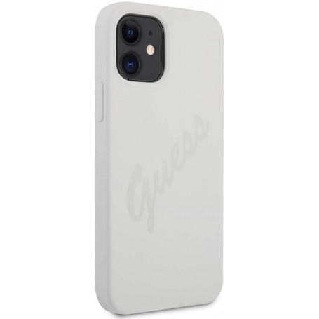 Funda Guess Vintage de silicona para iPhone 12 mini color Blanco