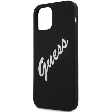 Funda Guess Vintage de silicona para iPhone 12 mini color Negro
