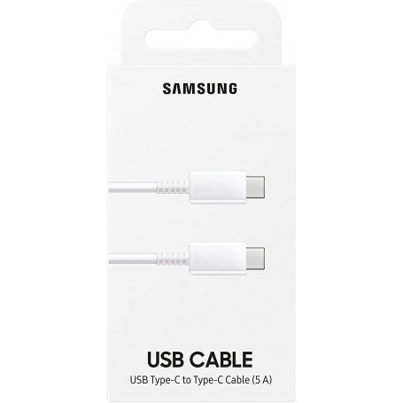 Cable Samsung de datos de USB-C a USB-C Modelo EP-DN975BW Blanco