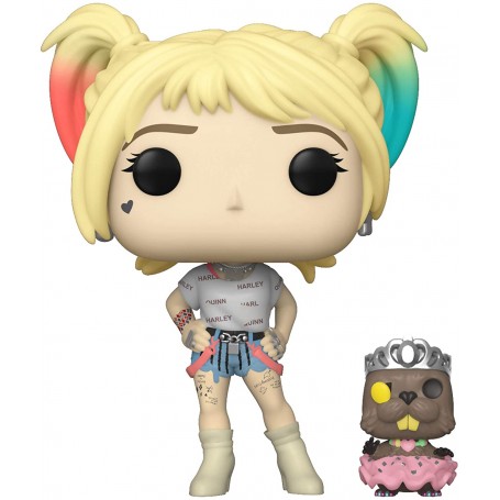 Figura Funko Pop! Películas Bird of Prey Harley Quinn con castor Modelo 308 | 44378