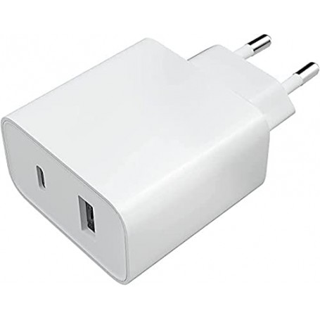 Xiaomi Cargador 33W Conexiones USB Tipo A y Tipo C Modelo BHR4996GL Blanco