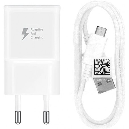 Cargador Rápido Compatible EP-TA20EWE y Cable Micro USB para Samsung Galaxy S7 | S6 | S5 | S4 | S3 | Tab - Librephonia