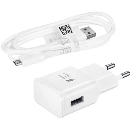 Cargador Rápido Compatible EP-TA20EWE y Cable Micro USB para Samsung Galaxy S7 | S6 | S5 | S4 | S3 | Tab - Librephonia