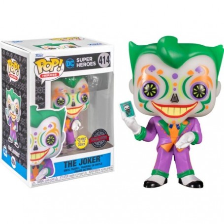 Figura Funko Pop! Día de los Muertos Joker (Brilla en la oscuridad) Modelo 414 | 58173