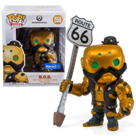 Figura Funko Pop! Juegos Overwatch B.O.B. Dorado Modelo 558 | 45339 Tamaño Grande 15 cms