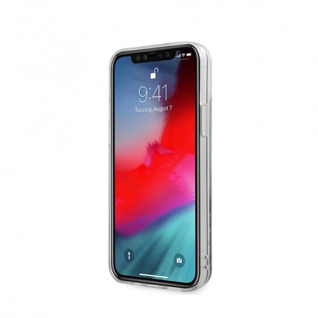 Funda Guess Vintage purpurina líquida para iPhone 12 pro Max color Rosa