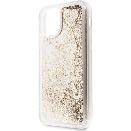 Funda Guess purpurina dorada para iPhone 11 color Dorado