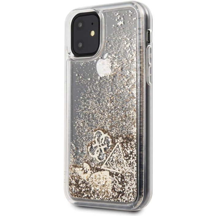 Funda Guess purpurina dorada para iPhone 11...