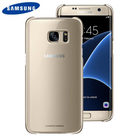 Funda Clear Cover para Samsung Galaxy S7 Edge Borde Plateado Transparente Modelo EF-QG935CF