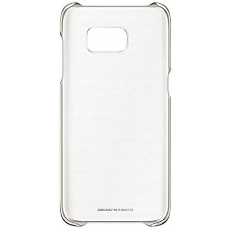Funda Clear Cover para Samsung Galaxy S7 Edge Borde Plateado Transparente Modelo EF-QG935CF