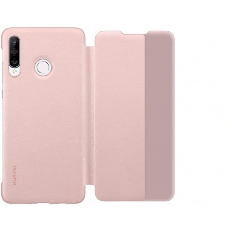 Funda Huawei Smart View Flip Para P30 Color Rosa Modelo 51992862 Nuevo