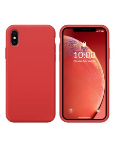Funda Silicona para Apple iPhone X / Xs Rojo -...