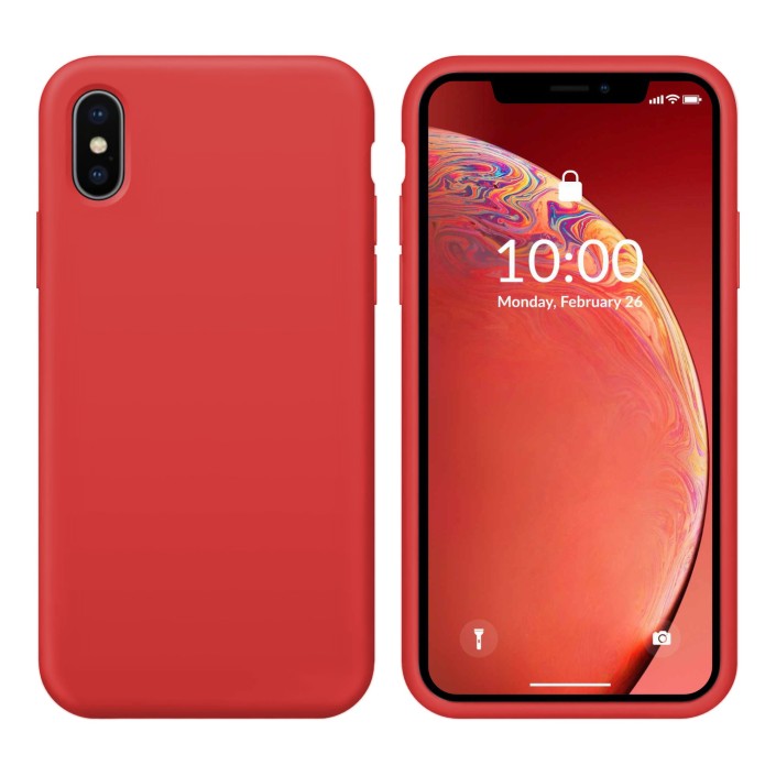 Funda Silicona para Apple iPhone X / Xs Rojo -...