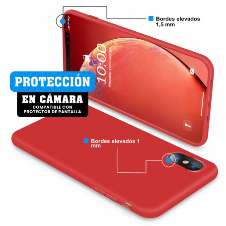 Funda Silicona para Apple iPhone X / Xs Rojo - Librephonia Estado Como Nuevo