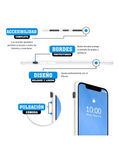 Funda Silicona para Apple iPhone X / Xs Blanco -... 2