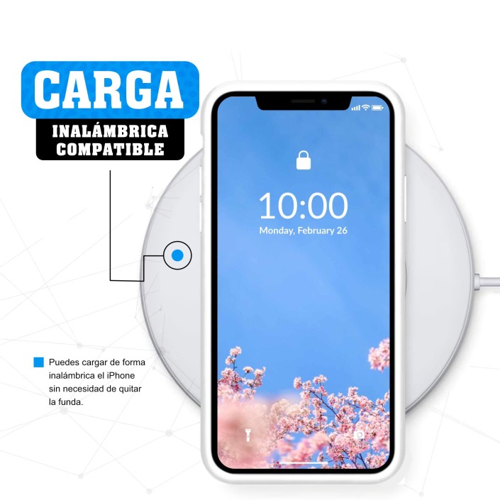 Funda Silicona para Apple iPhone X / Xs Blanco...