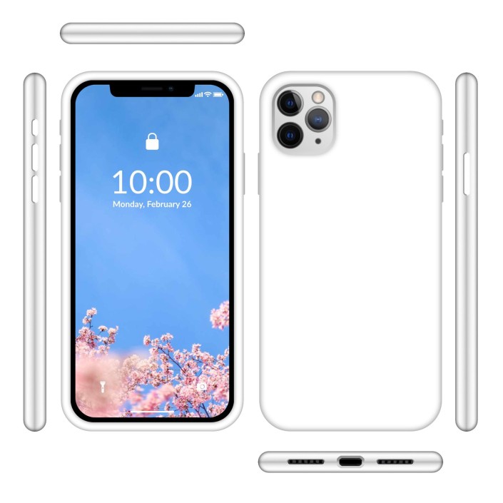 Funda Silicona para Apple iPhone 11 Pro Blanco...
