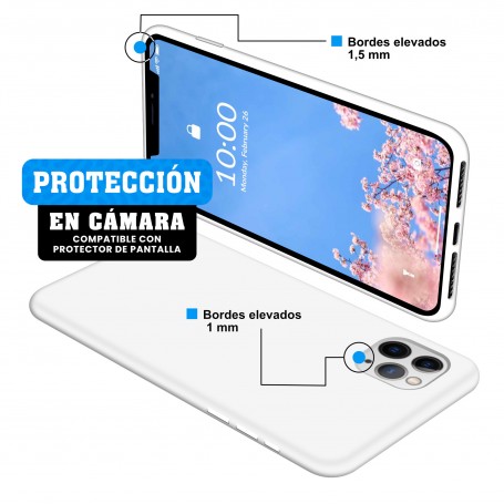 Funda Silicona para Apple iPhone 11 Pro Blanco - Librephonia Estado Muy Bueno