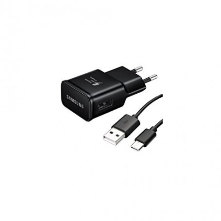 Cargador Samsung Carga Rápida Con Cable USB Tipo C Modelo EP-TA20EBE Negro | Estado Como Nuevo | Outlet