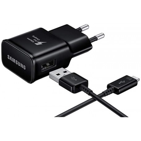 Cargador Samsung Carga Rápida Con Cable USB Tipo C Modelo EP-TA20EBE Negro | Estado Como Nuevo | Outlet
