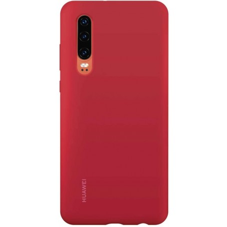 Funda Huawei De Silicona Para P30 Color Rojo Modelo 51992848 Nuevo