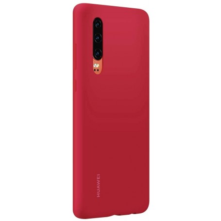 Funda Huawei De Silicona Para P30 Color Rojo Modelo 51992848 Nuevo