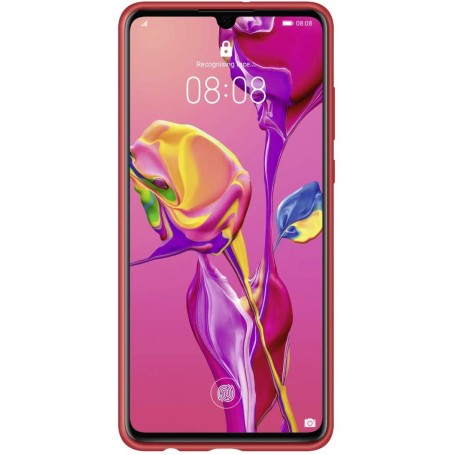 Funda Huawei De Silicona Para P30 Color Rojo Modelo 51992848 Nuevo