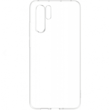 Funda Huawei De Silicona Para P30 Pro Color Gris Transparente Modelo 51992892 Nuevo