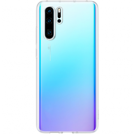 Funda Huawei De Silicona Para P30 Pro Color Gris Transparente Modelo 51992892 Nuevo
