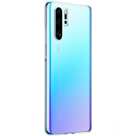 Funda Huawei De Silicona Para P30 Pro Color Gris Transparente Modelo 51992892 Nuevo