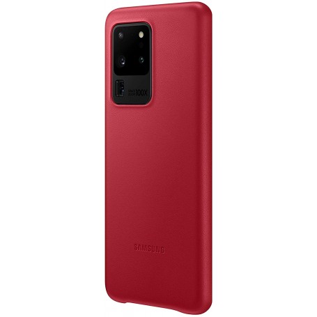 Funda Samsung de Piel para Galaxy S20 Ultra Color Rojo Modelo EF-VG988LR | Estado Muy Bueno | Outlet